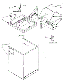 Top And Cabinet parts for Kenmore Washer 110.81810110 (11081810110, 110 81810110) from AppliancePartsPros.com