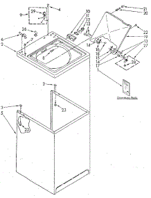 Top And Cabinet parts for Kenmore Washer 110.81820100 (11081820100, 110 81820100) from AppliancePartsPros.com
