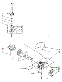 Brake, Clutch, Gearcase, Motor And Pump parts for Kenmore Washer 110.81820110 (11081820110, 110 81820110) from AppliancePartsPros.com