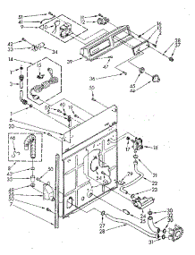 Controls And Rear Panel parts for Kenmore Washer 110.81821100 (11081821100, 110 81821100) from AppliancePartsPros.com