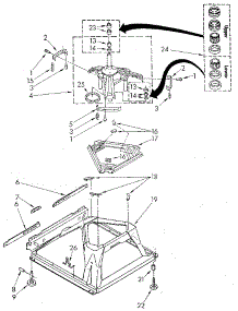 Machine Base parts for Kenmore Washer 110.81821110 (11081821110, 110 81821110) from AppliancePartsPros.com