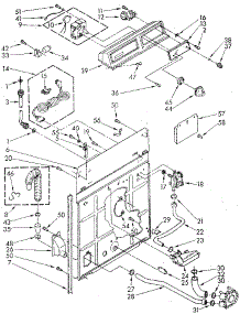 Console And Rear Panel parts for Kenmore Washer 110.81821110 (11081821110, 110 81821110) from AppliancePartsPros.com