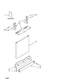 Door And Panel Parts parts for Kenmore Dishwasher 665.77979K700 (66577979K700, 665 77979K700) from AppliancePartsPros.com