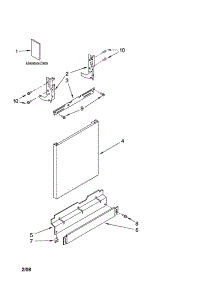 Door And Panel Parts parts for Kenmore Dishwasher 665.77979K701 (66577979K701, 665 77979K701) from AppliancePartsPros.com