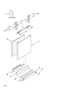 Door And Panel Parts parts for Kenmore Dishwasher 665.77982K700 (66577982K700, 665 77982K700) from AppliancePartsPros.com