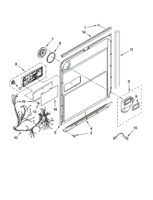 Door And Latch Parts parts for Kenmore Dishwasher 665.77982K701 (66577982K701, 665 77982K701) from AppliancePartsPros.com
