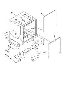 Tub And Frame Parts parts for Kenmore Dishwasher 665.77982K701 (66577982K701, 665 77982K701) from AppliancePartsPros.com