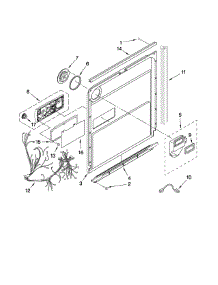 Door And Latch Parts parts for Kenmore Dishwasher 665.77982K702 (66577982K702, 665 77982K702) from AppliancePartsPros.com