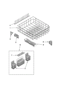 Lower Rack Parts parts for Kenmore Dishwasher 665.77982K703 (66577982K703, 665 77982K703) from AppliancePartsPros.com