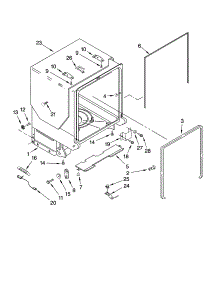 Tub And Frame Parts parts for Kenmore Dishwasher 665.77983K700 (66577983K700, 665 77983K700) from AppliancePartsPros.com