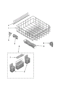 Lower Rack Parts, Optional Parts (Not Included) parts for Kenmore Dishwasher 665.77983K701 (66577983K701, 665 77983K701) from AppliancePartsPros.com