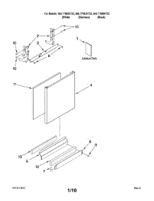 Door And Panel Parts parts for Kenmore Dishwasher 665.77989K702 (66577989K702, 665 77989K702) from AppliancePartsPros.com