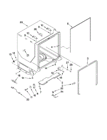 Tub And Frame Parts parts for Kenmore Dishwasher 665.77989K702 (66577989K702, 665 77989K702) from AppliancePartsPros.com