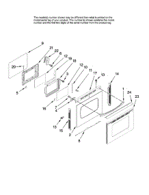 Lower Door Parts parts for Kenmore Range 665.78002803 (66578002803, 665 78002803) from AppliancePartsPros.com