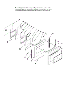 Lower Door Parts parts for Kenmore Range 665.78003700 (66578003700, 665 78003700) from AppliancePartsPros.com
