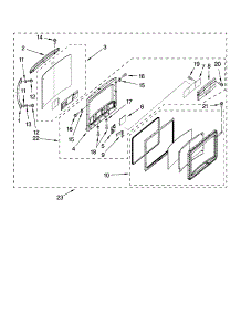 Door Parts parts for Kenmore Microwave 665.88532900 (66588532900, 665 88532900) from AppliancePartsPros.com