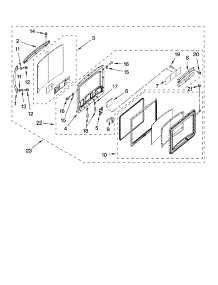 Door Parts parts for Kenmore Microwave 665.88553900 (66588553900, 665 88553900) from AppliancePartsPros.com