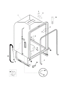 Tub parts for Kenmore Dishwasher 587.15163401 (58715163401, 587 15163401) from AppliancePartsPros.com