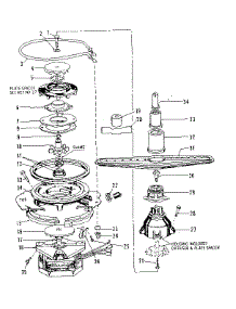 Motor, Heater, And Spray Arm Details parts for Kenmore Dishwasher 587.1516580 (5871516580, 587 1516580) from AppliancePartsPros.com