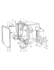 Tub Details parts for Kenmore Dishwasher 587.1516580 (5871516580, 587 1516580) from AppliancePartsPros.com
