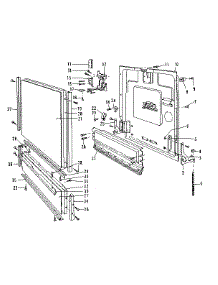 Door Details parts for Kenmore Dishwasher 587.1516580 (5871516580, 587 1516580) from AppliancePartsPros.com