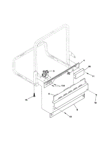Frame parts for Kenmore Dishwasher 587.15169400 (58715169400, 587 15169400) from AppliancePartsPros.com