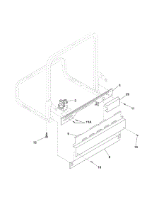 Frame parts for Kenmore Dishwasher 587.15173400 (58715173400, 587 15173400) from AppliancePartsPros.com