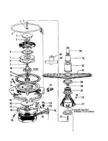 Motor, Heater, And Spray Arm Details parts for Kenmore Dishwasher 587.1517581 (5871517581, 587 1517581) from AppliancePartsPros.com