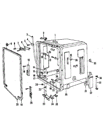 Tub Details parts for Kenmore Dishwasher 587.1517583 (5871517583, 587 1517583) from AppliancePartsPros.com