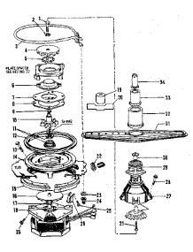 Motor, Heater, And Spray Arm Details parts for Kenmore Dishwasher 587.1517583 (5871517583, 587 1517583) from AppliancePartsPros.com