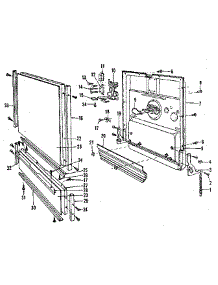 Door Details parts for Kenmore Dishwasher 587.1517583 (5871517583, 587 1517583) from AppliancePartsPros.com