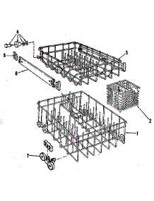 Rack Assembly parts for Kenmore Dishwasher 587.151800 (587151800, 587 151800) from AppliancePartsPros.com