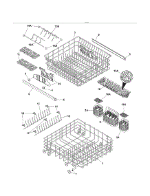 Racks parts for Kenmore Dishwasher 587.15202800 (58715202800, 587 15202800) from AppliancePartsPros.com