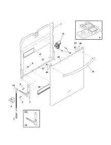 Door parts for Kenmore Dishwasher 587.15203802 (58715203802, 587 15203802) from AppliancePartsPros.com