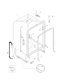 Tub parts for Kenmore Dishwasher 587.15232900 (58715232900, 587 15232900) from AppliancePartsPros.com