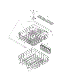Racks parts for Kenmore Dishwasher 587.15238900A (58715238900A, 587 15238900A) from AppliancePartsPros.com