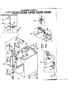 Cabinet Parts parts for Kenmore Washer 110.83194100 (11083194100, 110 83194100) from AppliancePartsPros.com