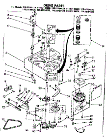 Drive Parts parts for Kenmore Washer 110.83194120 (11083194120, 110 83194120) from AppliancePartsPros.com