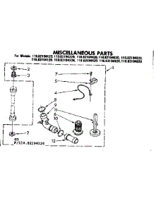 Miscellaneous Parts parts for Kenmore Washer 110.83194120 (11083194120, 110 83194120) from AppliancePartsPros.com