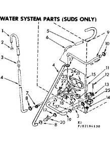 Water System Parts Suds Only parts for Kenmore Washer 110.83194130 (11083194130, 110 83194130) from AppliancePartsPros.com