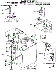 Cabinet Parts parts for Kenmore Washer 110.83194230 (11083194230, 110 83194230) from AppliancePartsPros.com
