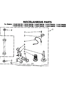 Miscellaneous Parts parts for Kenmore Washer 110.83194430 (11083194430, 110 83194430) from AppliancePartsPros.com
