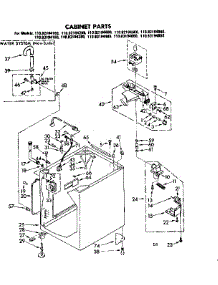 Cabinet Parts parts for Kenmore Washer 110.83194460 (11083194460, 110 83194460) from AppliancePartsPros.com