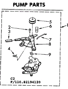 Pump Parts parts for Kenmore Washer 110.83194620 (11083194620, 110 83194620) from AppliancePartsPros.com
