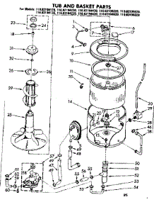 Tub And Basket Parts parts for Kenmore Washer 110.83194820 (11083194820, 110 83194820) from AppliancePartsPros.com