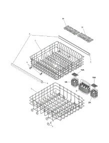 Racks parts for Kenmore Dishwasher 587.15253400 (58715253400, 587 15253400) from AppliancePartsPros.com
