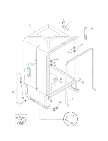 Tub parts for Kenmore Dishwasher 587.15253401 (58715253401, 587 15253401) from AppliancePartsPros.com