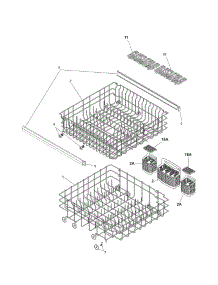 Racks parts for Kenmore Dishwasher 587.15253401 (58715253401, 587 15253401) from AppliancePartsPros.com