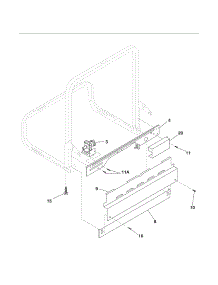 Frame parts for Kenmore Dishwasher 587.15262900 (58715262900, 587 15262900) from AppliancePartsPros.com