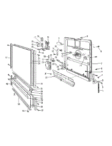 Door Details parts for Kenmore Dishwasher 587.1526580 (5871526580, 587 1526580) from AppliancePartsPros.com